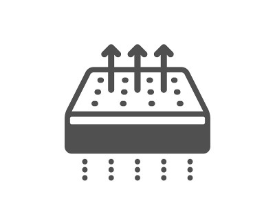 透气床垫图标。骨科垫的迹象。向量
