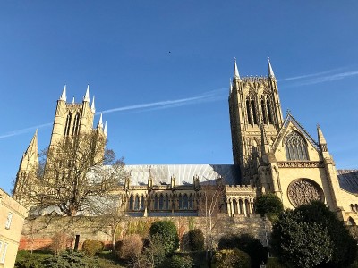 一个英国大教堂城市-林肯，英国