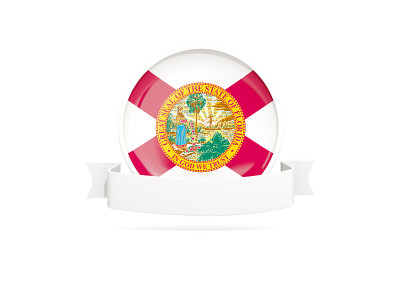 佛罗里达州旗帜与旗帜，美国州圆形图标