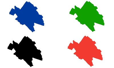 沙特阿拉伯雅兹德城的剪影地图