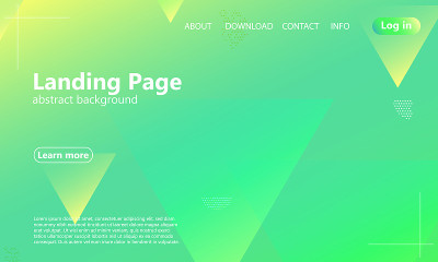 Website landing page. Geometric background.