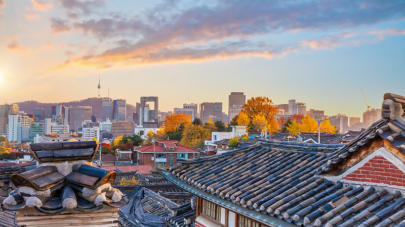 韩国首尔北川韩屋村