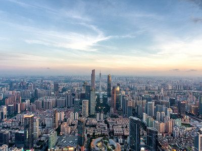 中国广州城市天际线