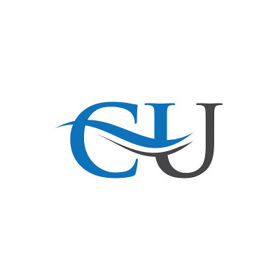 首字母CU商业标志。铜标志设计