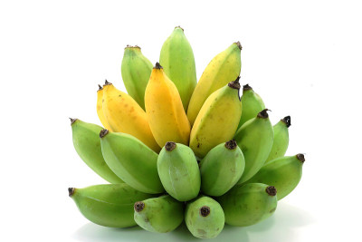 生熟的香蕉。