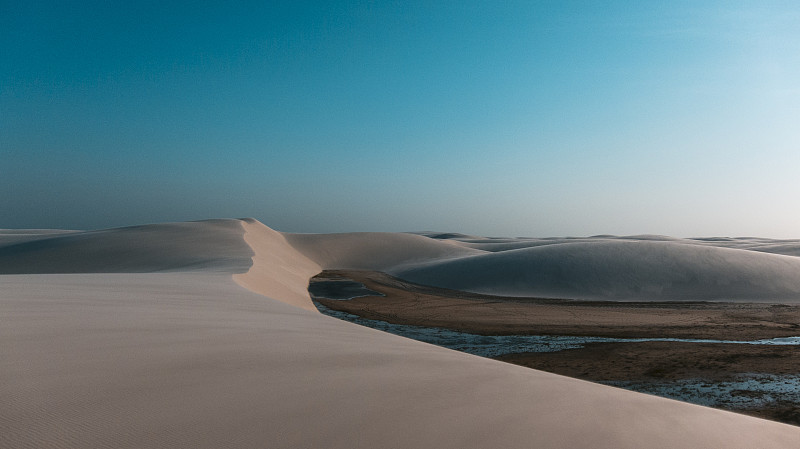 海岸线Lençóis Maranhenses国家公园