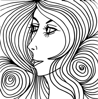 美女脸插图