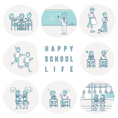 学校生活人插图集