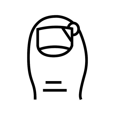 棉花下指甲线图标矢量插图