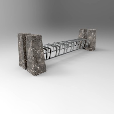 3d图像的自行车停车Rimini等距视图