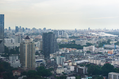 曼谷的城市景观，泰国