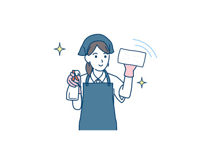 清洁女工插图