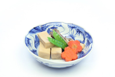 煮高屋豆腐和蔬菜