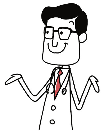 医学博士。微笑。矢量插图。