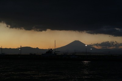 富士山的夜景