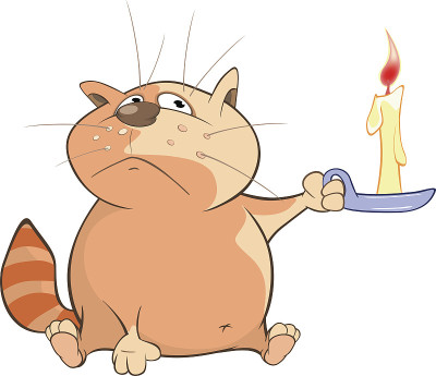 插图可爱的猫卡通人物