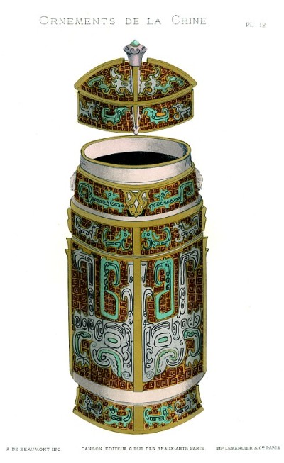 壶，源自中国装饰品1883年