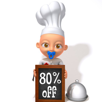 宝宝杰克厨师80%折扣3d插图