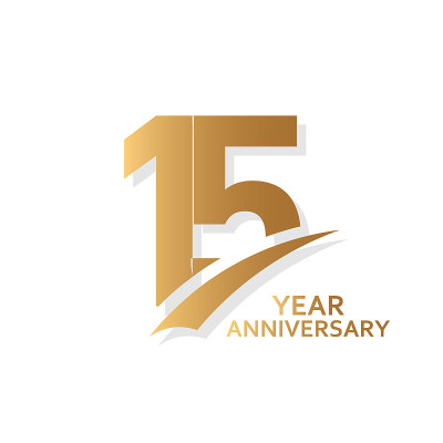15周年矢量模板设计插图