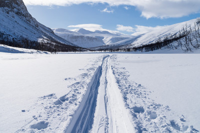 拉普兰的滑雪道