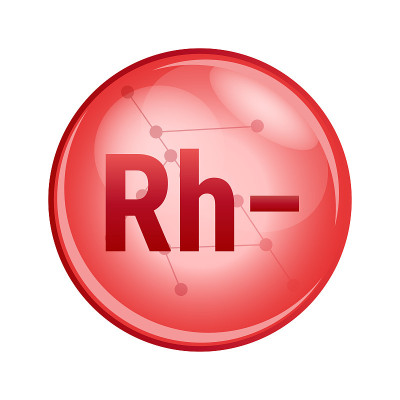 Rh负，恒河或Rh因子。矢量医疗图标的健康，献血，d抗原，红细胞。