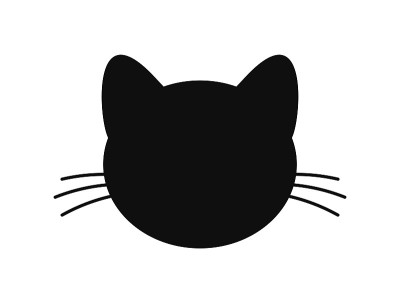 黑猫头形图标。