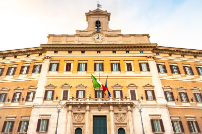 Montecitorio宫，意大利众议院所在地。意大利，罗马，意大利国会大厦