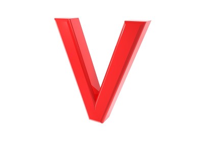3 d V字体