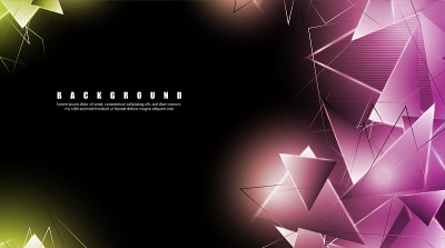 abstract background with glowing triangles that ov