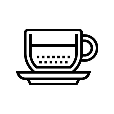 浓缩咖啡线图标矢量插图
