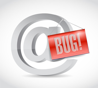 在网络bug标志插图设计