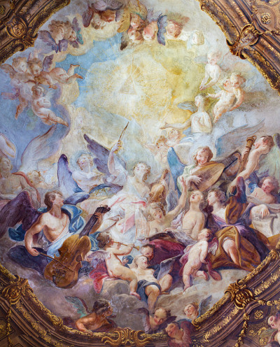 维也纳-巴洛克天使唱诗班壁画在Michaelerkirche