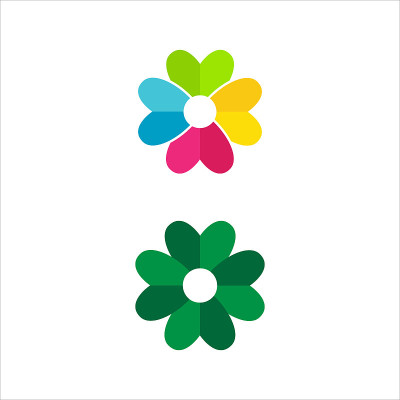 绿色三叶草图标模板