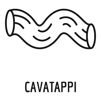 Cavatappi图标，轮廓风格
