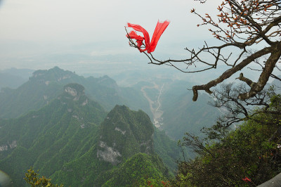 中国张家界的山脉。
