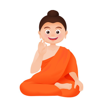 卡通佛像向量
