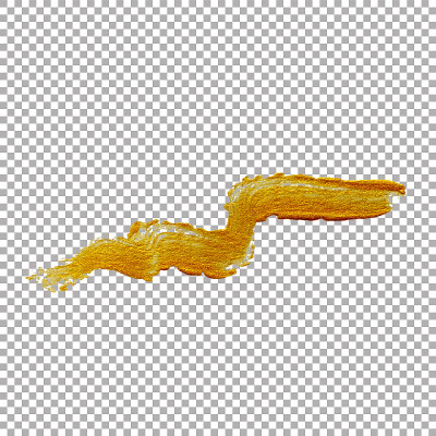 Realistic gold glitter paint brush. Hand drawing v