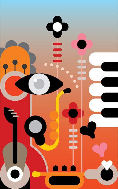 Musical vector background design