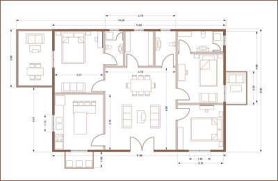 住宅建筑设计图。房地产、住宅项目建设理念。