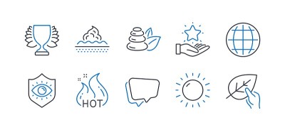 Set of Business icons, such as Spa stones, Hot sal