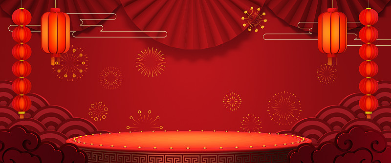 一个展示新年气氛的平台