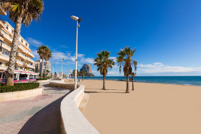 Calpe playa Arenal Bol海滩附近的Penon Ifach Alicante
