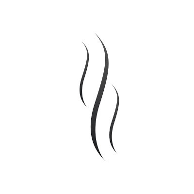Smoke, fire, Evaporating water silhouette. Vector 