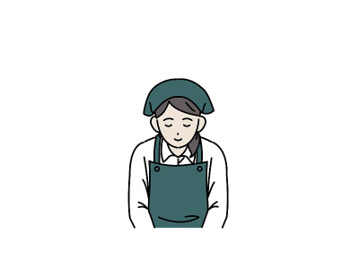 超市女店员在鞠躬