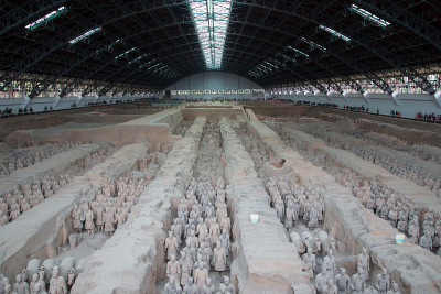 秦朝兵马俑，西安，中国