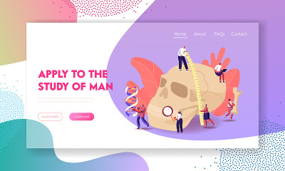 Ancient Anthropology Studying Landing Page Templat