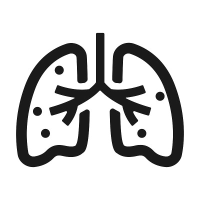 Bronchitis flat vector icon