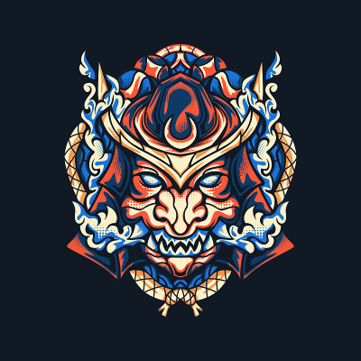 Oni的武士插图