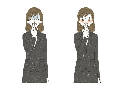 穿西装的女人是高兴还是震惊
