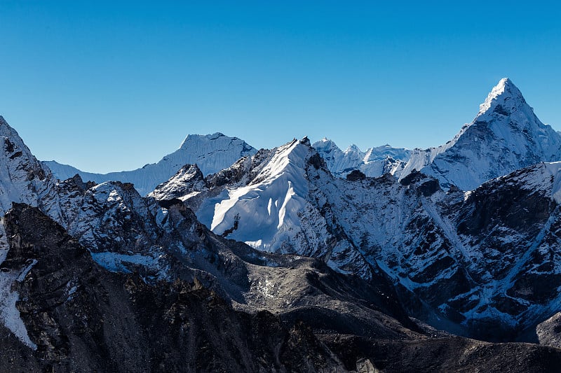 喜马拉雅山的雪山